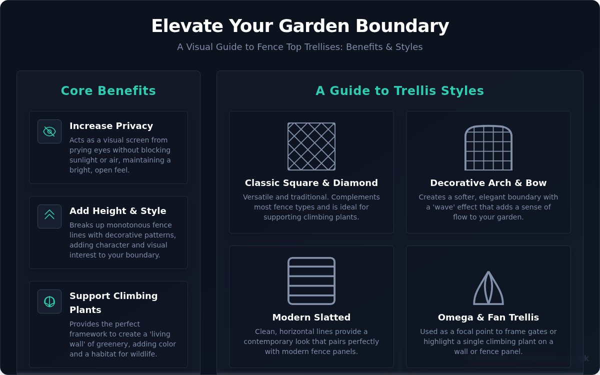 Fence top trellis