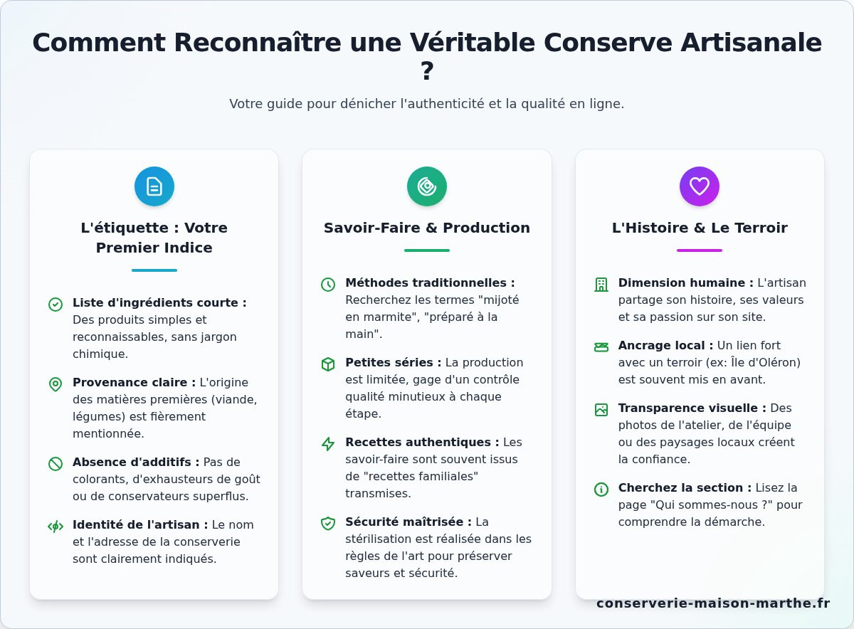 Conserves artisanales en ligne