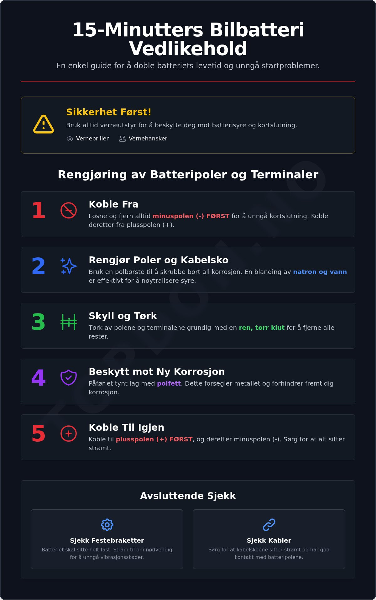 Bilbatteri vedlikehold